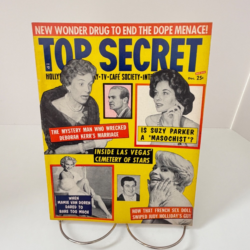 Top Secret Magazine Dec 1958 Suzy Parker Mamie Van Doren Hollywood Vintage